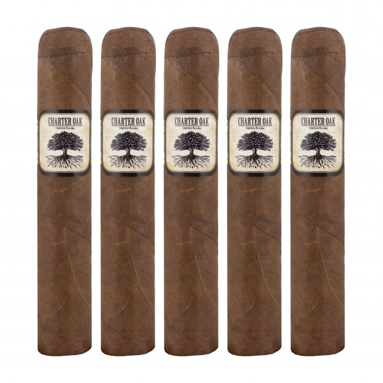 Charter Oak Habano Rothschild Cigar - 5 Pack - Click Image to Close