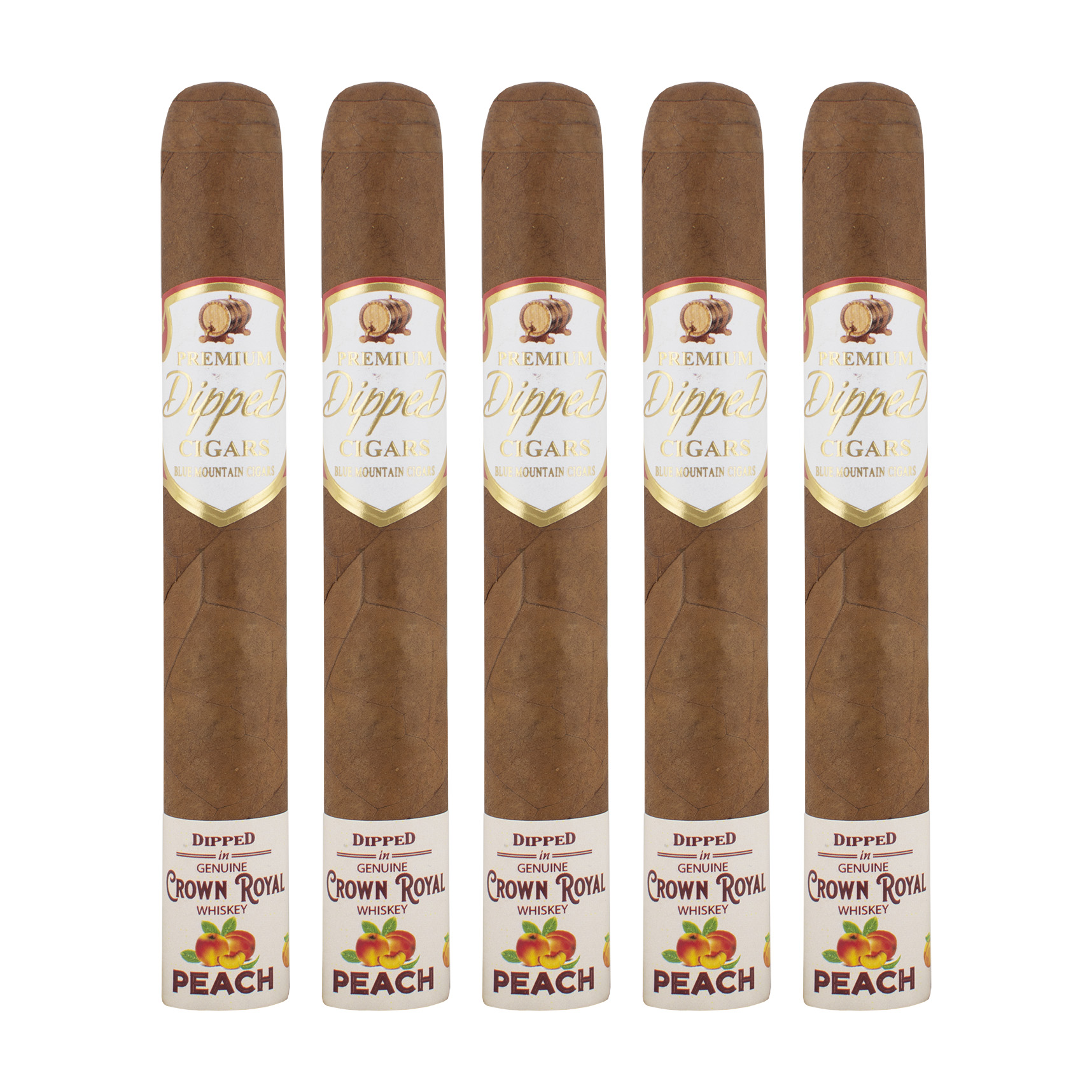 Blue Mountain Genuine CR Whiskey Peach Toro Cigar - 5 Pack