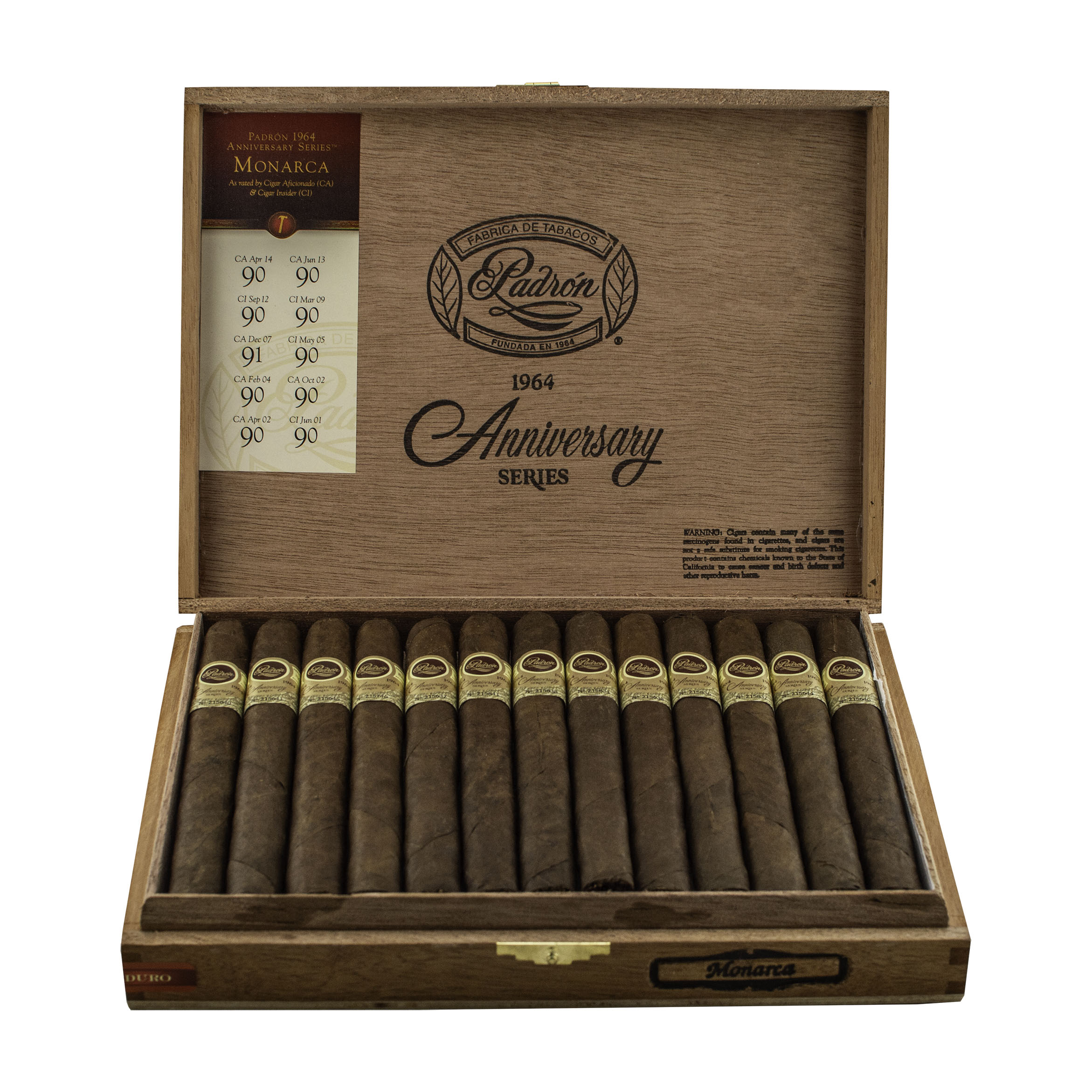 Padron 1964 Anniversary Monarcas Maduro Lonsdale Cigar - Box
