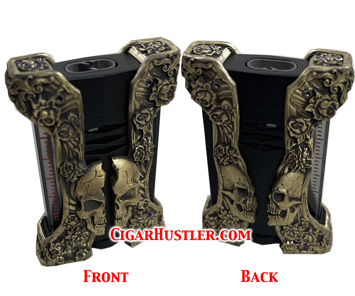 ST Dupont Haute Creation Xxtreme Skull & Roses - Yellow Brass