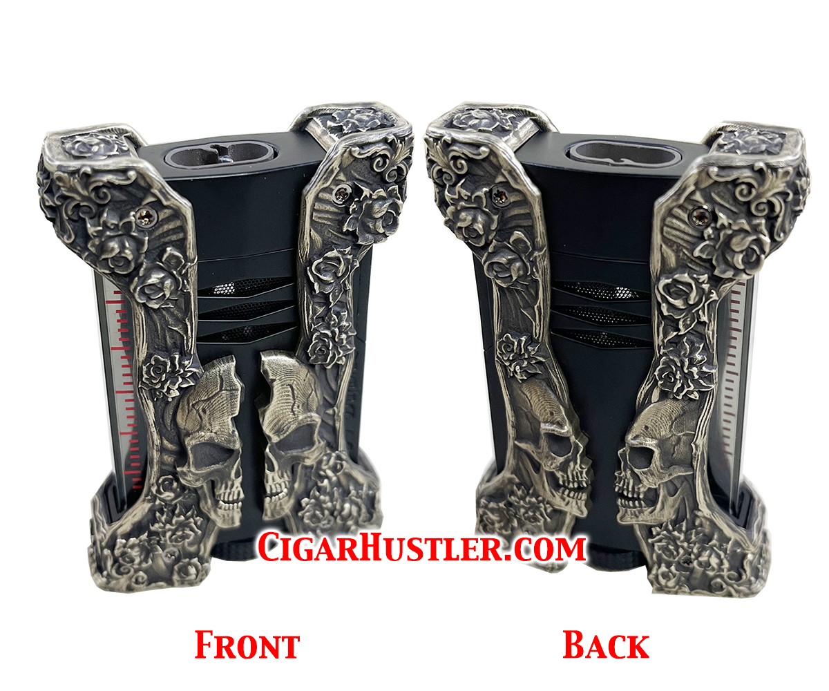 ST Dupont Haute Creation Xxtreme Skull & Roses - White Brass