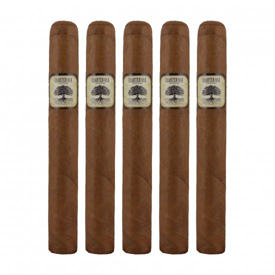 Charter Oak Habano Toro Cigar - 5 Pack