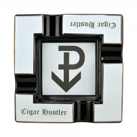 Cigar Hustler Powstanie Ashtray - White and Black