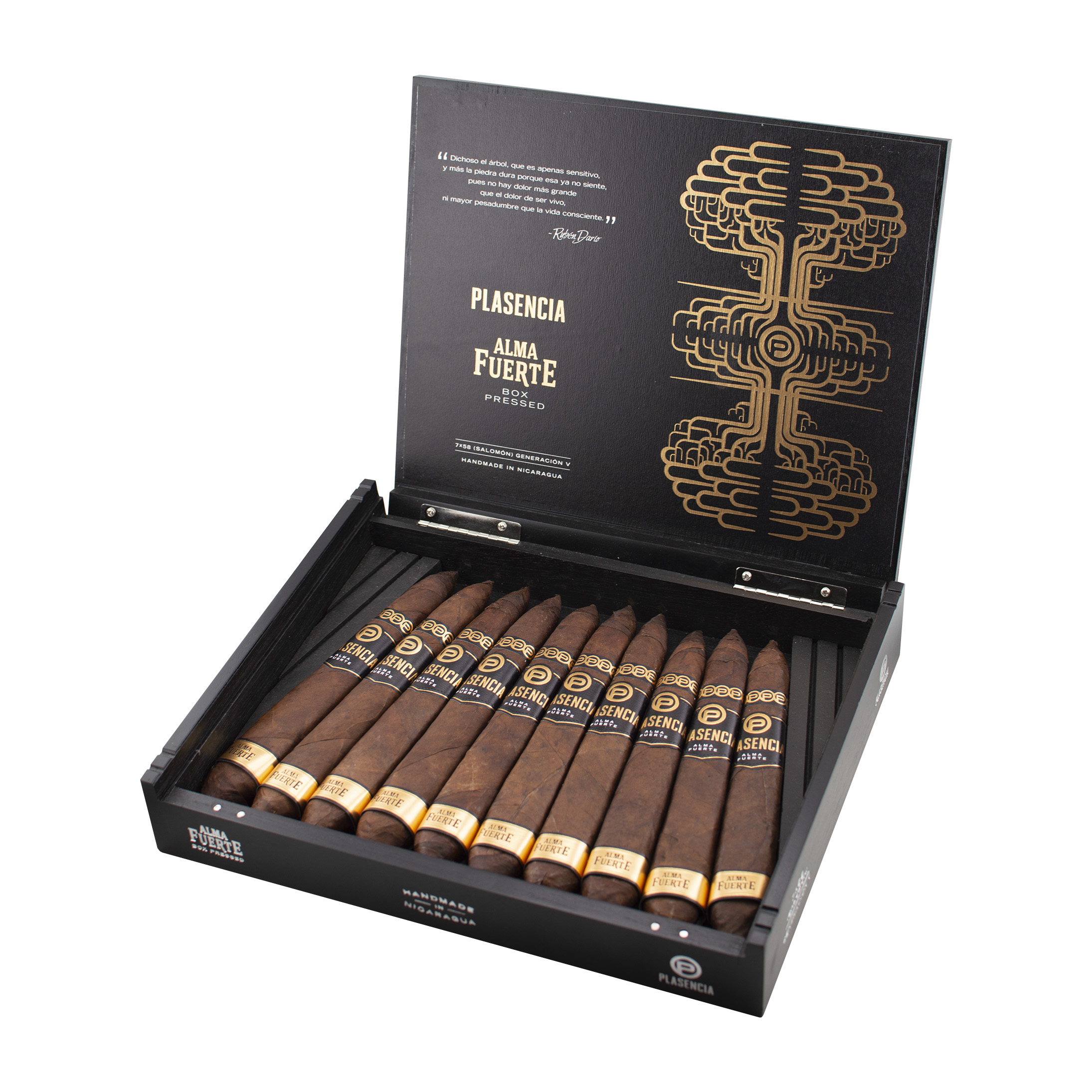 Plasencia Alma Fuerte Generación V Salomon Cigar - Box